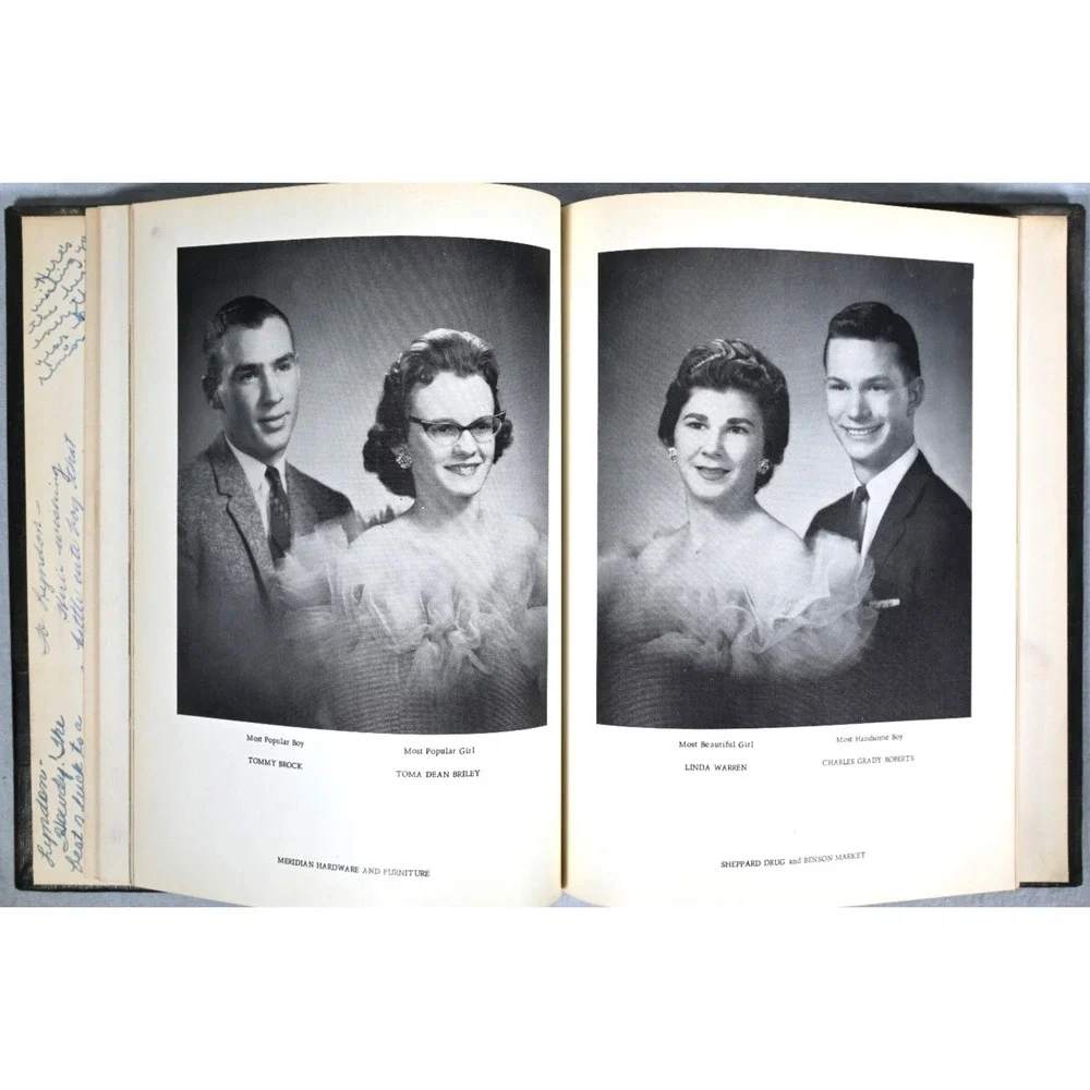 1959 Meridian Texas Yellow Jacket School Yearbook Vintage Annual